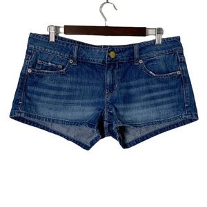 American Eagle Outfitters Denim Mid Rise Shorts Size 10 Blue